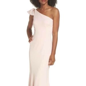 One-Shoulder Ruffle Gown